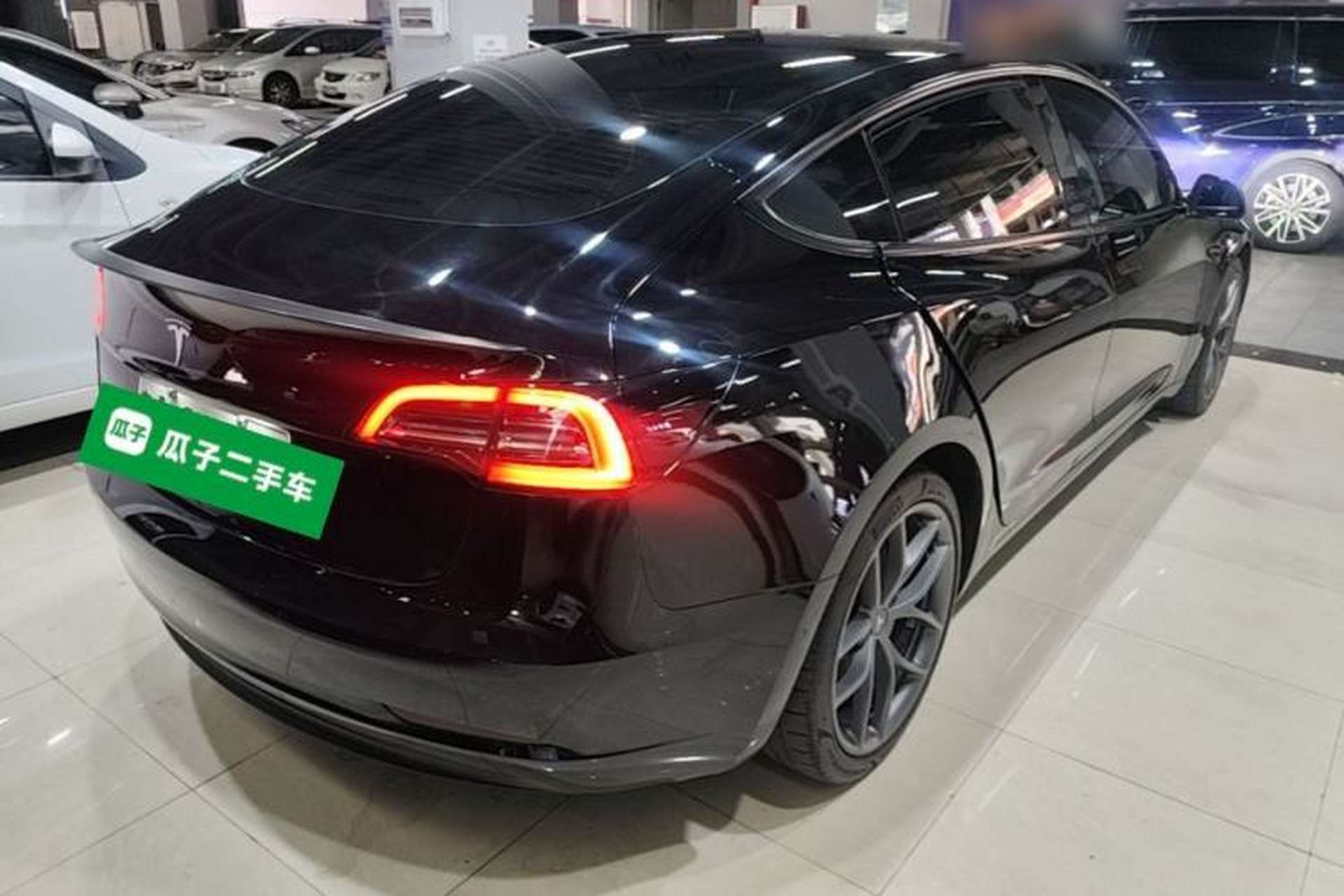 Used Tesla Model 3 2022 Performance High-Performance All-Wheel-Drive Version Rear Right 45 Deg