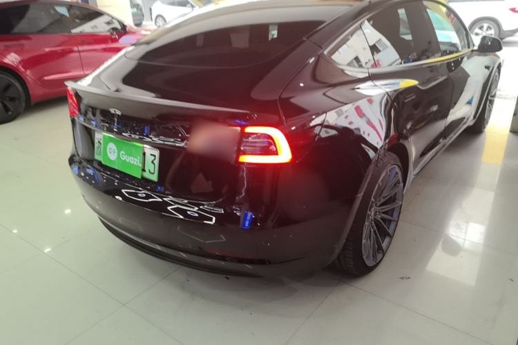 Used Tesla Model 3 2022 Performance High-Performance All-Wheel-Drive Version Rear Right 45 Deg