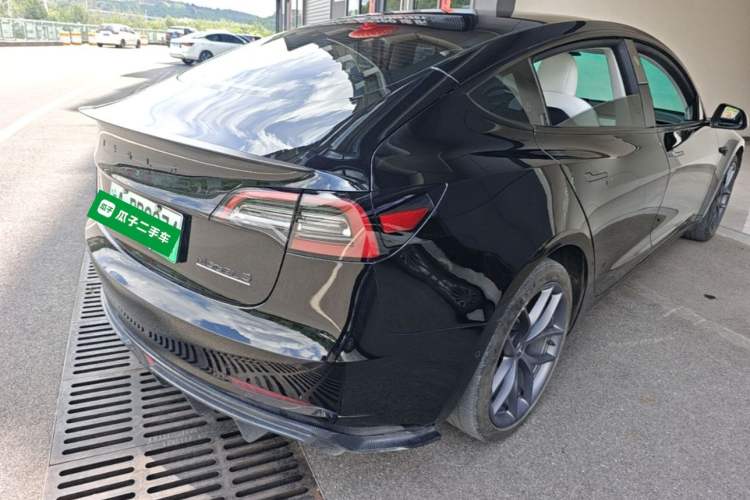 Used Tesla Model 3 2022 Performance High-Performance All-Wheel-Drive Version Rear Right 45 Deg