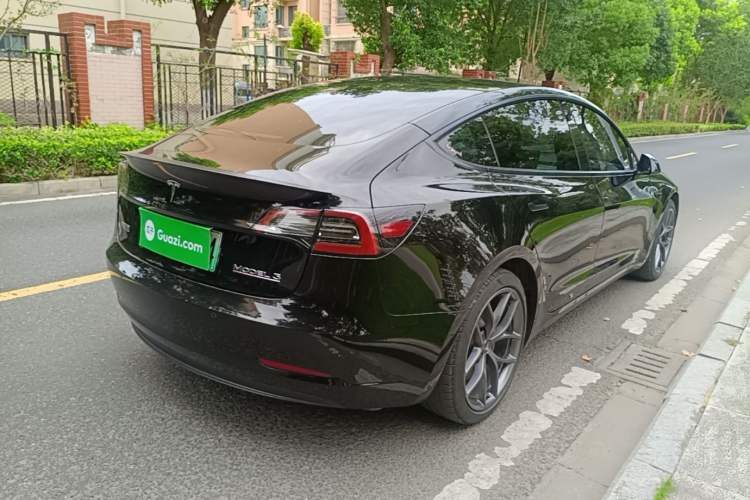 Used Tesla Model 3 2022 Performance High-Performance All-Wheel-Drive Version Rear Right 45 Deg