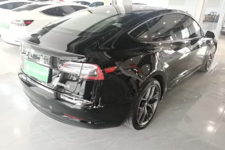 Used Tesla Model 3 2022 Performance High-Performance All-Wheel-Drive Version Rear Right 45 Deg