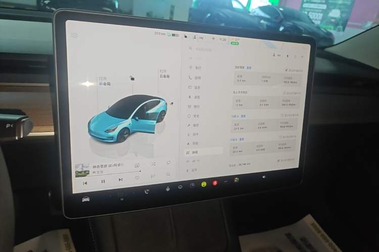 Used Tesla Model 3 2022 Rear-Wheel-Drive Version Audio And AC Panel