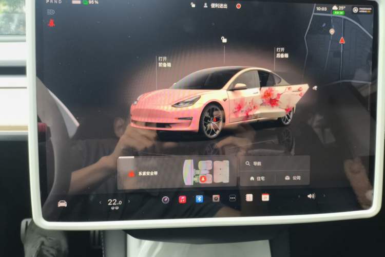 Used Tesla Model 3 2022 Performance High-Performance All-Wheel-Drive Version Audio And AC Panel