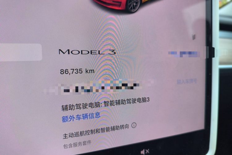 Used Tesla Model 3 2022 Rear-Wheel-Drive Version Odometer Close Up