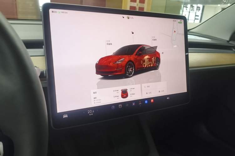 Used Tesla Model 3 2022 Performance High-Performance All-Wheel-Drive Version Audio And AC Panel