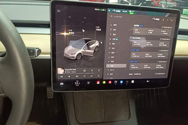 Used Tesla Model 3 2022 Rear-Wheel-Drive Version Audio And AC Panel