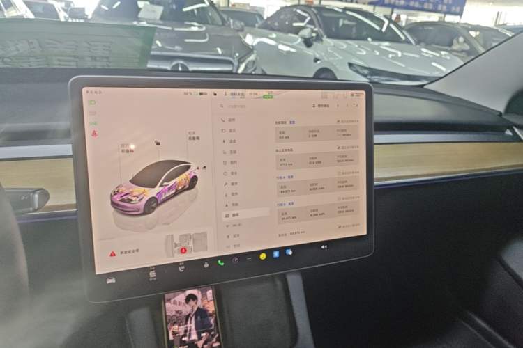 Used Tesla Model 3 2022 Rear-Wheel-Drive Version Audio And AC Panel