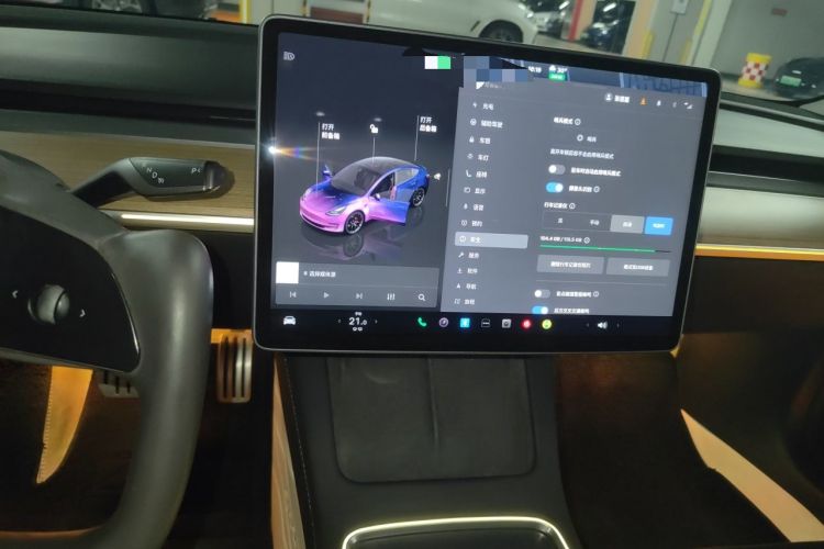 Used Tesla Model 3 2022 Performance High-Performance All-Wheel-Drive Version Audio And AC Panel