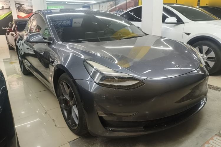 Used Tesla Model 3 2022 Performance High-Performance All-Wheel-Drive Version Front Right 45 Deg