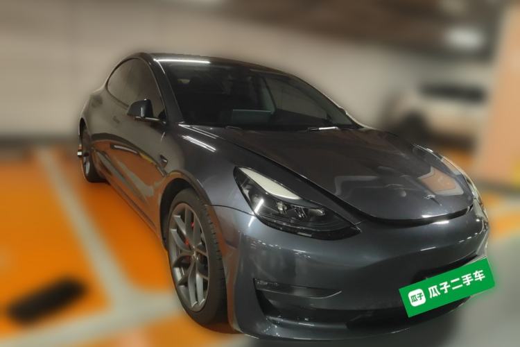 Used Tesla Model 3 2022 Performance High-Performance All-Wheel-Drive Version Front Right 45 Deg