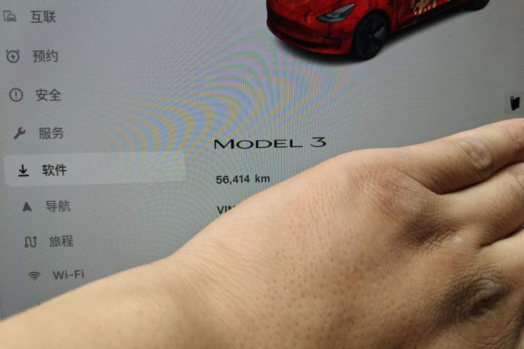 Used Tesla Model 3 2022 Rear-Wheel-Drive Version Odometer Close Up