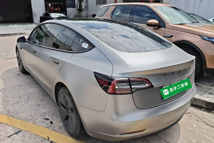 Used Tesla Model 3 2022 Rear-Wheel-Drive Version Rear Left 45 Deg