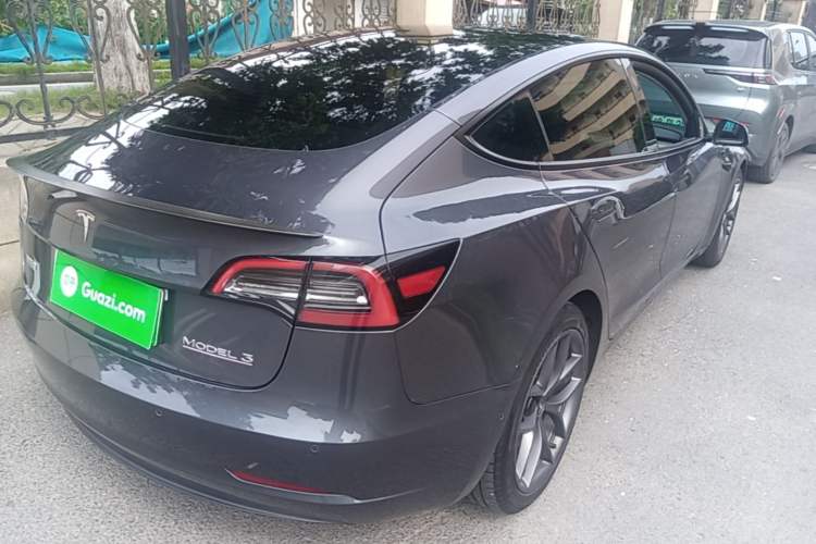 Used Tesla Model 3 2022 Performance High-Performance All-Wheel-Drive Version Rear Right 45 Deg
