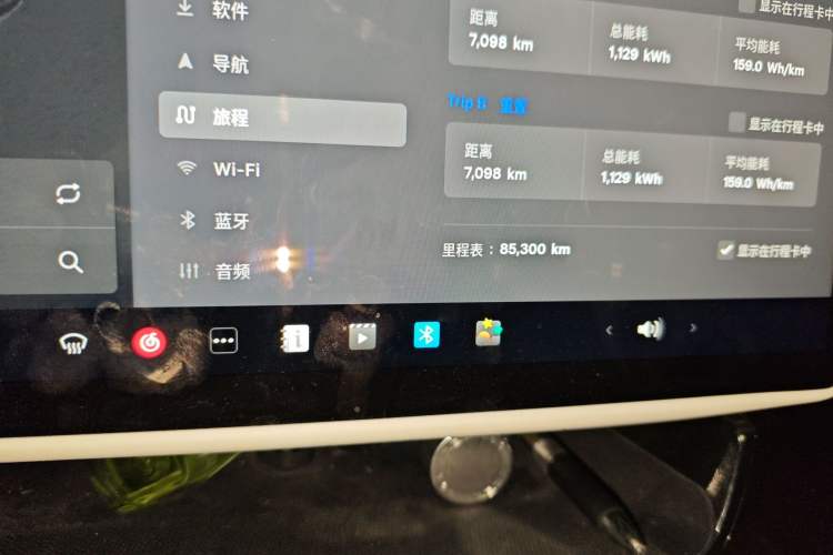 Used Tesla Model 3 2022 Rear-Wheel-Drive Version Odometer Close Up