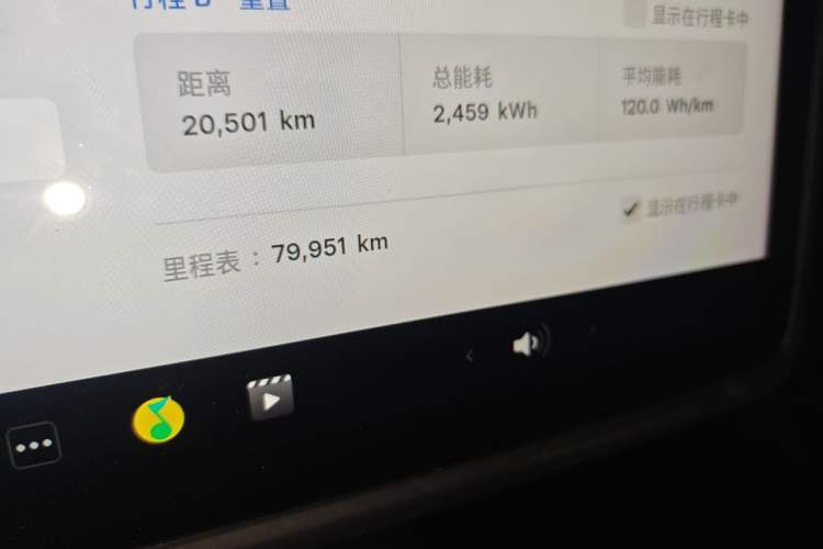 Used Tesla Model 3 2022 Rear-Wheel-Drive Version Odometer Close Up