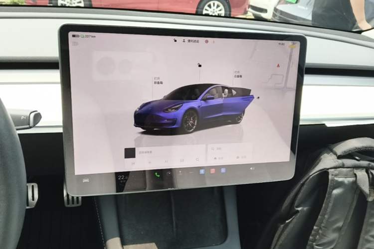Used Tesla Model 3 2022 Performance High-Performance All-Wheel-Drive Version Audio And AC Panel