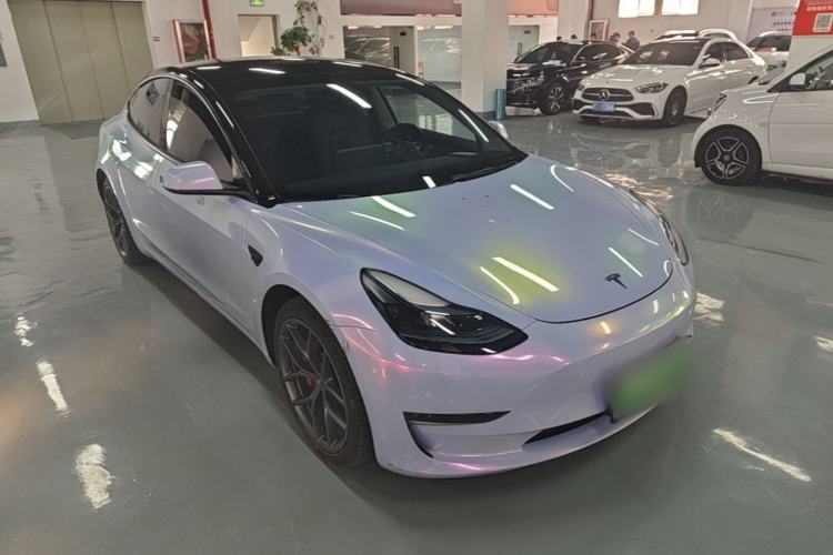 Used Tesla Model 3 2022 Performance High-Performance All-Wheel-Drive Version Front Right 45 Deg