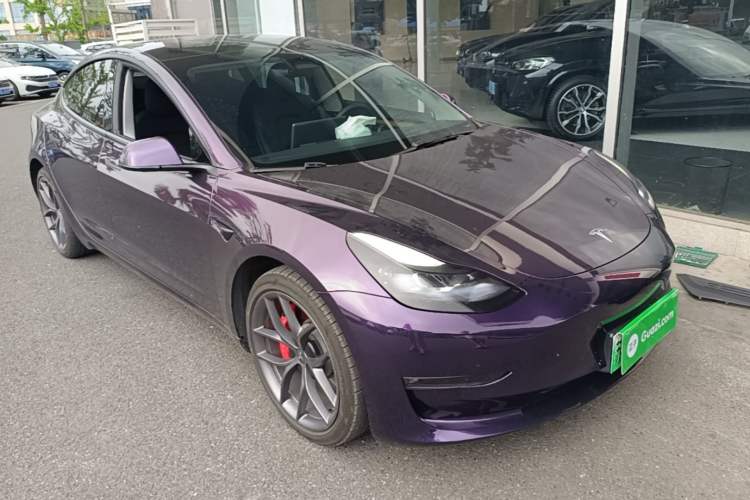 Used Tesla Model 3 2022 Performance High-Performance All-Wheel-Drive Version Front Right 45 Deg