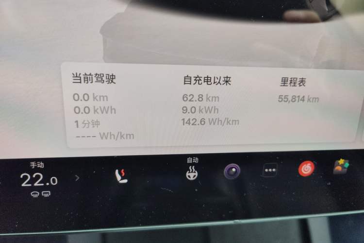 Used Tesla Model 3 2022 Rear-Wheel-Drive Version Odometer Close Up