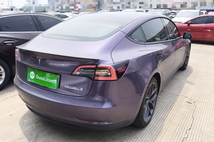Used Tesla Model 3 2022 Performance High-Performance All-Wheel-Drive Version Rear Right 45 Deg