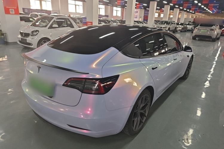 Used Tesla Model 3 2022 Performance High-Performance All-Wheel-Drive Version Rear Right 45 Deg