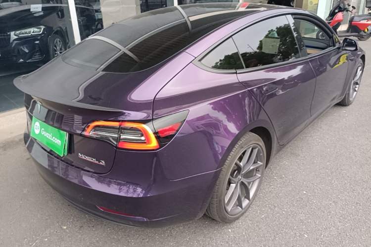 Used Tesla Model 3 2022 Performance High-Performance All-Wheel-Drive Version Rear Right 45 Deg