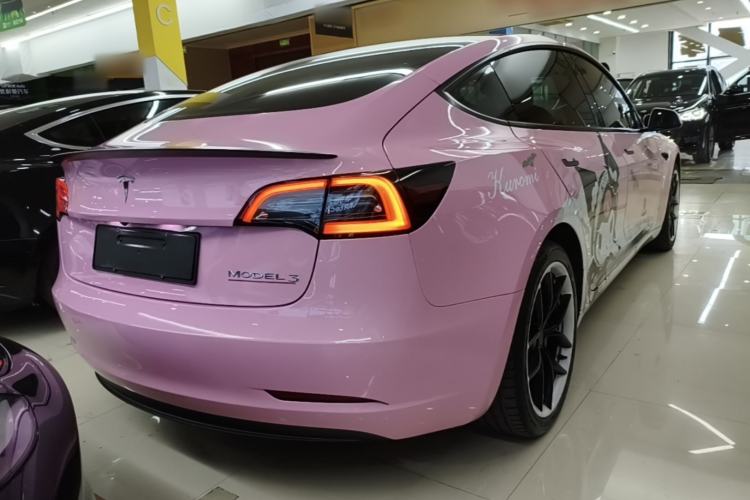 Used Tesla Model 3 2022 Performance High-Performance All-Wheel-Drive Version Rear Right 45 Deg