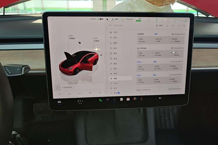 Used Tesla Model 3 2022 Rear-Wheel-Drive Version Audio And AC Panel