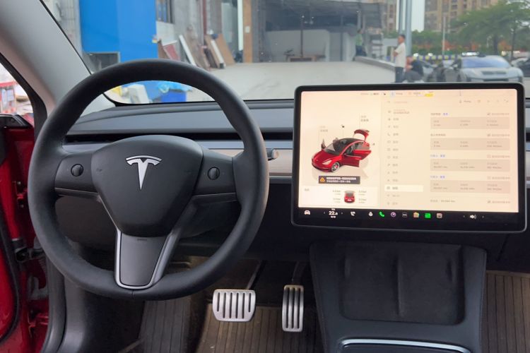 Used Tesla Model 3 2022 Performance High-Performance All-Wheel-Drive Version Audio And AC Panel