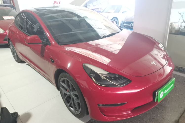 Used Tesla Model 3 2022 Performance High-Performance All-Wheel-Drive Version Front Right 45 Deg
