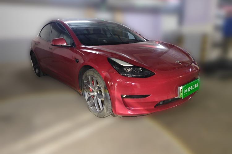 Used Tesla Model 3 2022 Performance High-Performance All-Wheel-Drive Version Front Right 45 Deg