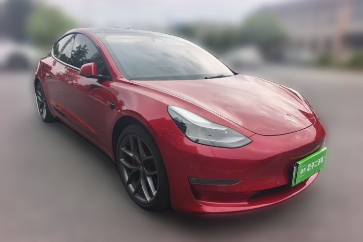 Used Tesla Model 3 2022 Performance High-Performance All-Wheel-Drive Version Front Right 45 Deg