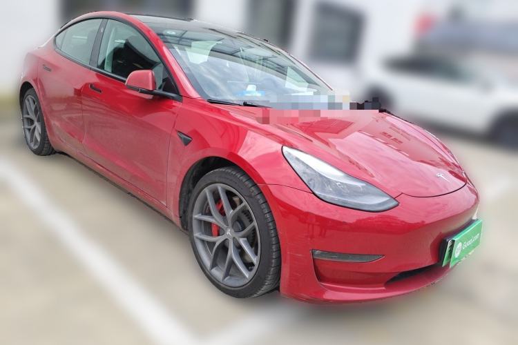 Used Tesla Model 3 2022 Performance High-Performance All-Wheel-Drive Version Front Right 45 Deg