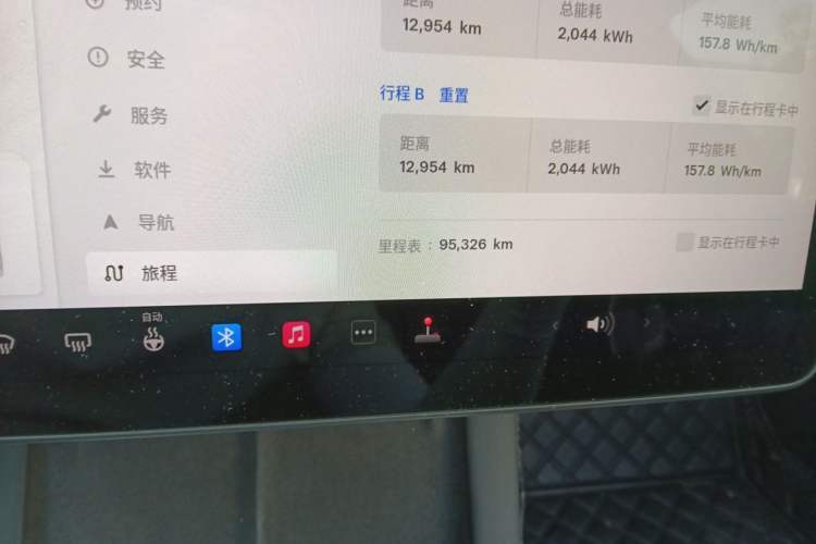 Used Tesla Model 3 2022 Performance High-Performance All-Wheel-Drive Version Odometer Close Up