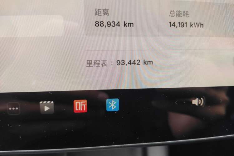 Used Tesla Model 3 2022 Performance High-Performance All-Wheel-Drive Version Odometer Close Up