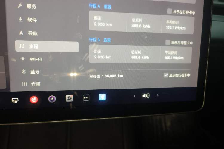 Used Tesla Model 3 2022 Performance High-Performance All-Wheel-Drive Version Odometer Close Up