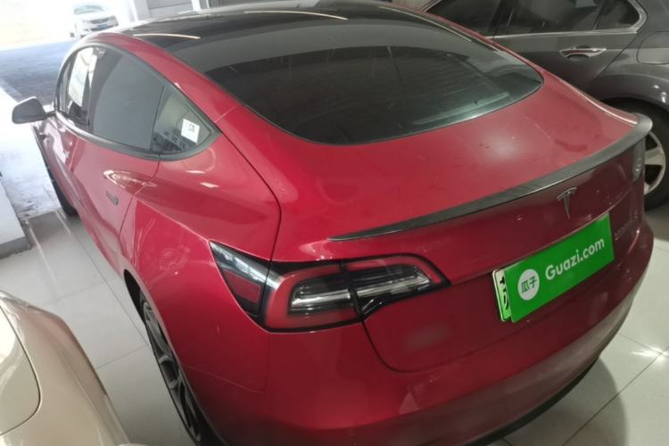 Used Tesla Model 3 2022 Performance High-Performance All-Wheel-Drive Version Rear Left 45 Deg
