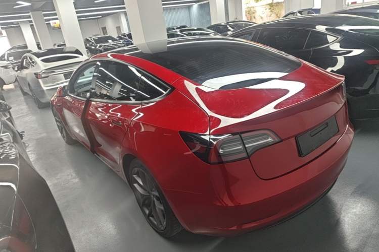 Used Tesla Model 3 2022 Performance High-Performance All-Wheel-Drive Version Rear Left 45 Deg
