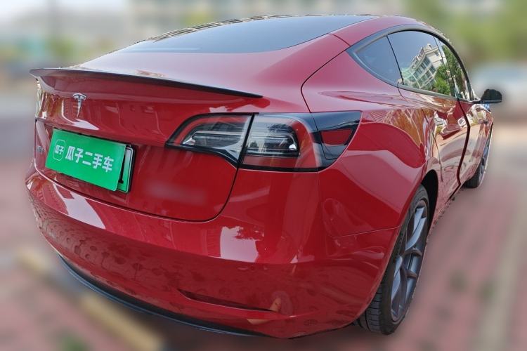 Used Tesla Model 3 2022 Performance High-Performance All-Wheel-Drive Version Rear Right 45 Deg