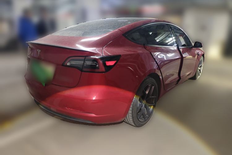 Used Tesla Model 3 2022 Performance High-Performance All-Wheel-Drive Version Rear Right 45 Deg