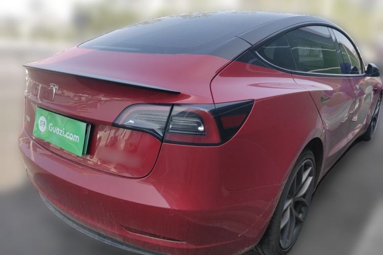 Used Tesla Model 3 2022 Performance High-Performance All-Wheel-Drive Version Rear Right 45 Deg