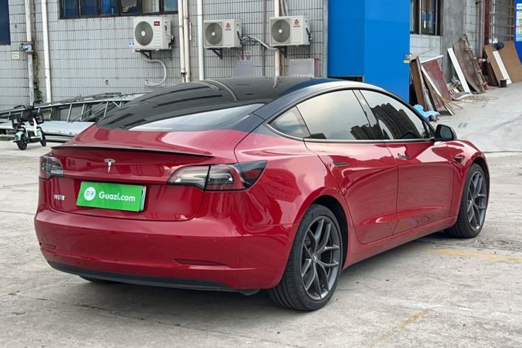 Used Tesla Model 3 2022 Performance High-Performance All-Wheel-Drive Version Rear Right 45 Deg