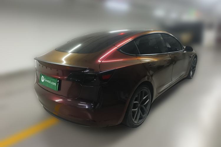 Used Tesla Model 3 2022 Performance High-Performance All-Wheel-Drive Version Rear Right 45 Deg
