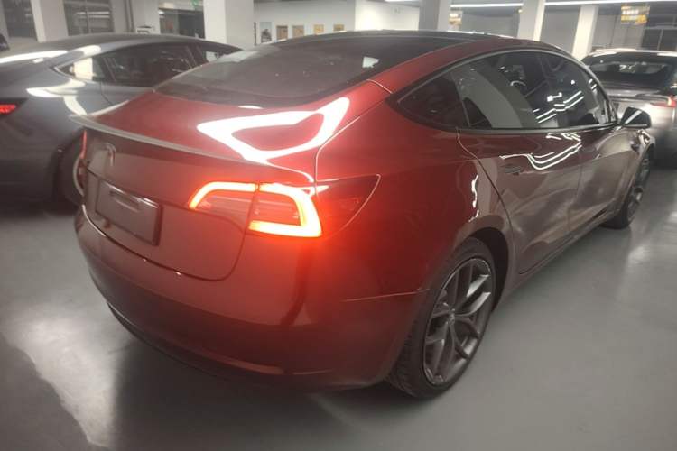 Used Tesla Model 3 2022 Performance High-Performance All-Wheel-Drive Version Rear Right 45 Deg