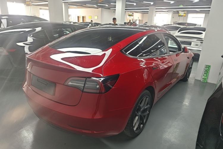 Used Tesla Model 3 2022 Performance High-Performance All-Wheel-Drive Version Rear Right 45 Deg