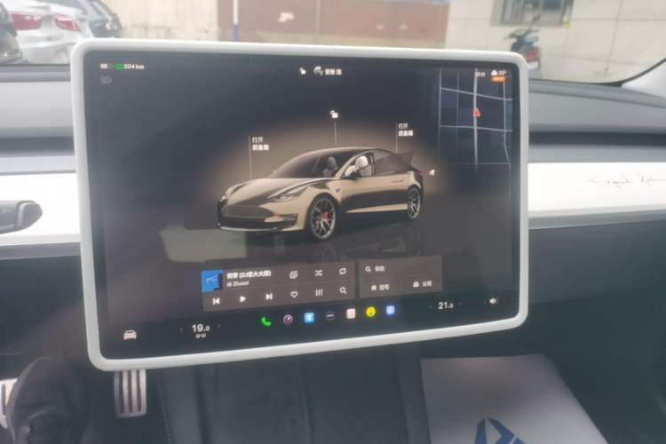 Used Tesla Model 3 2022 Performance High-Performance All-Wheel-Drive Version Audio And AC Panel