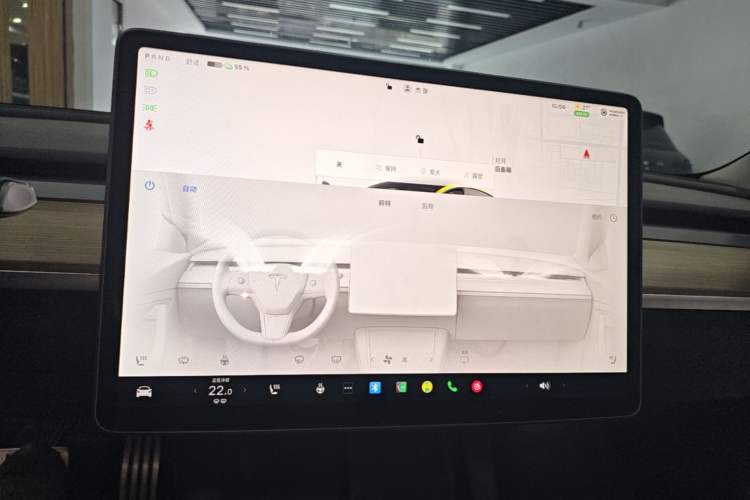 Used Tesla Model 3 2022 Performance High-Performance All-Wheel-Drive Version Audio And AC Panel