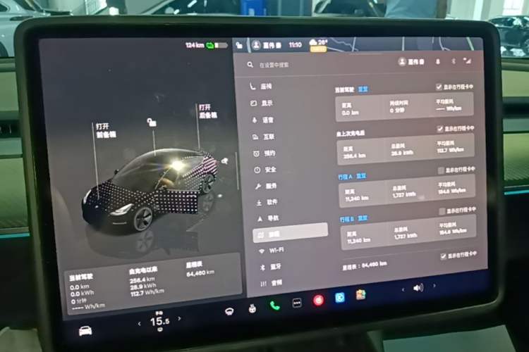 Used Tesla Model 3 2022 Rear-Wheel-Drive Version Audio And AC Panel
