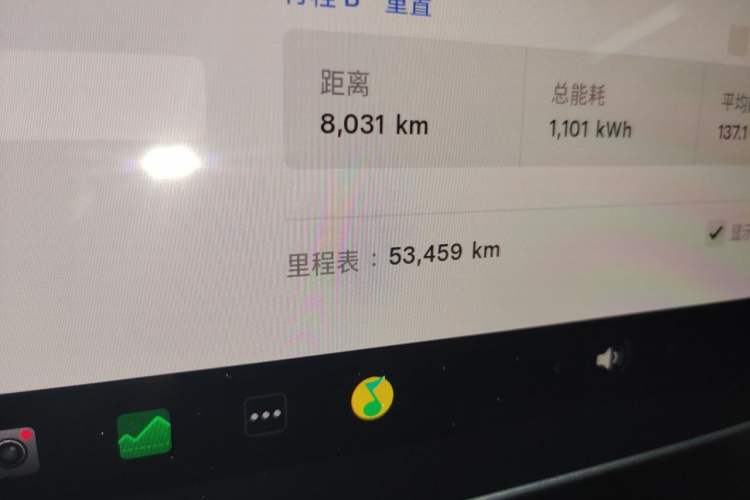 Used Tesla Model 3 2022 Rear-Wheel-Drive Version Odometer Close Up
