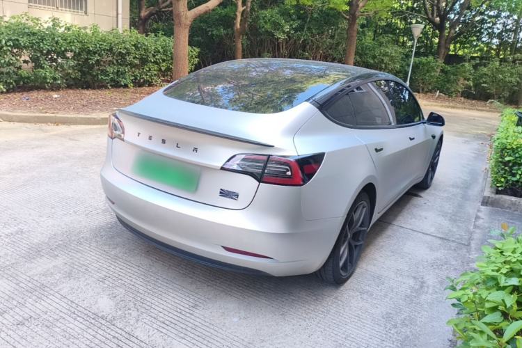 Used Tesla Model 3 2022 Performance High-Performance All-Wheel-Drive Version Rear Right 45 Deg